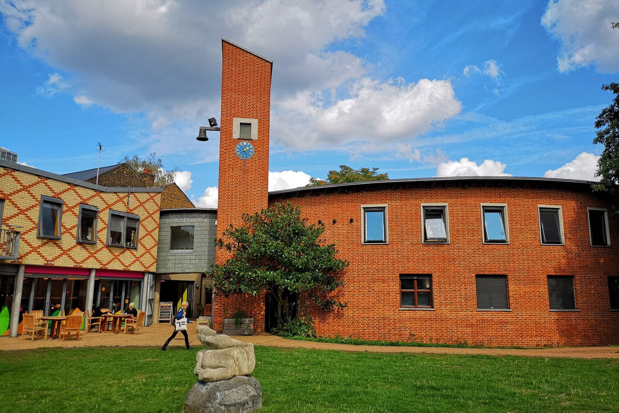Bromley by Bow Centre: versatile event venue with clock tower and outdoor networking space.