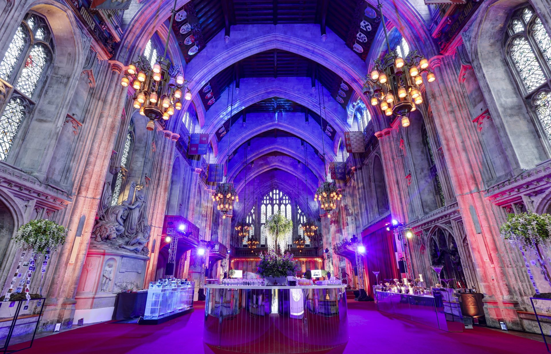 Elegant chapel with vaulted ceilings, perfect for upscale weddings and corporate events.