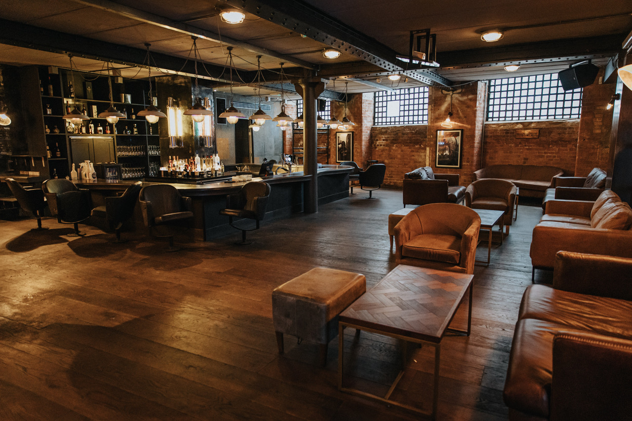 Stylish Basement Bar in Brix Ldn, ideal for networking events and cocktail receptions.