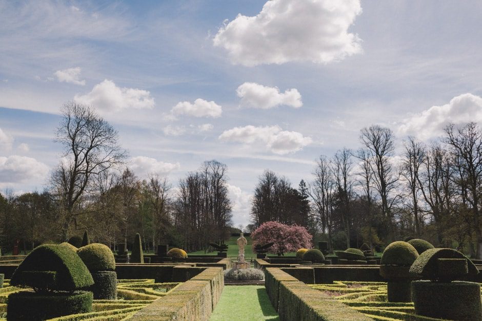 Magnolia Lawn at Great Fosters: manicured garden ideal for weddings and events.