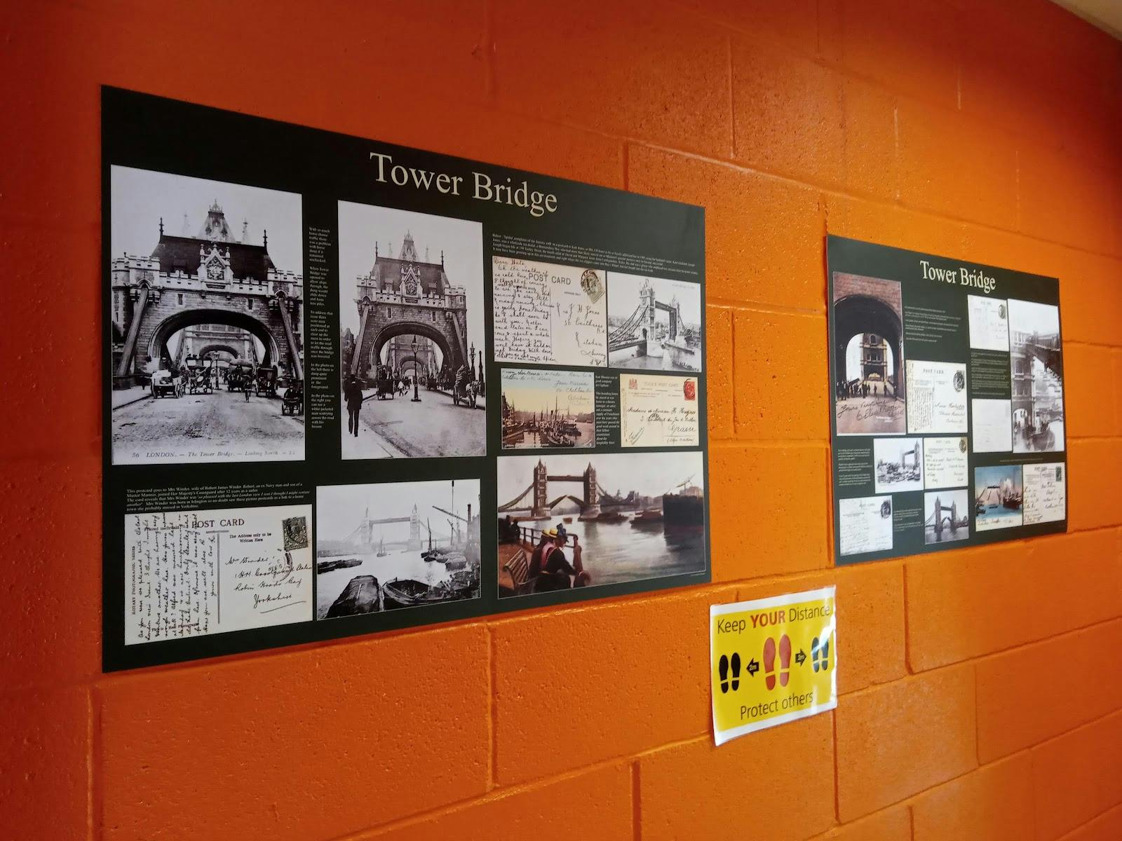 Rotherhithe Hall with historical Tower Bridge photos, ideal for networking events.