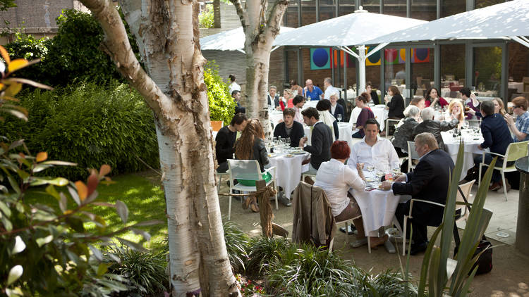 Vibrant outdoor event setup at The Conservatory, ideal for networking and social gatherings.