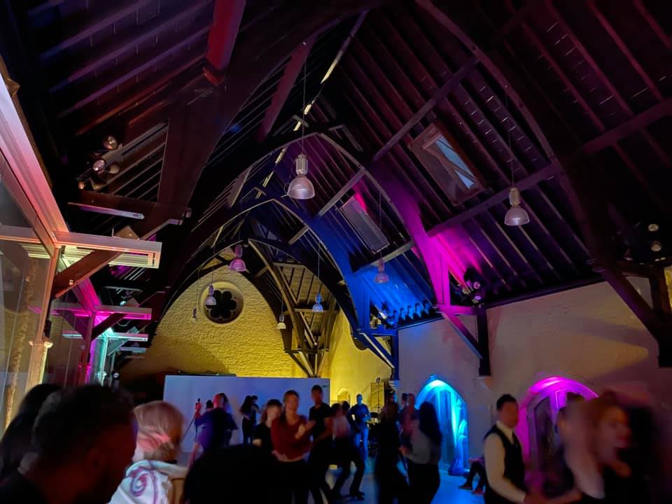 Upper Grand Hall at Earl's Court Salsa & Bachata Club, vibrant event space for celebrations.