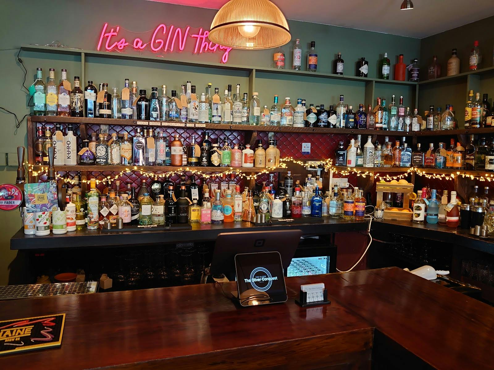 Well-stocked bar at The Pub, ideal for social gatherings and networking events.