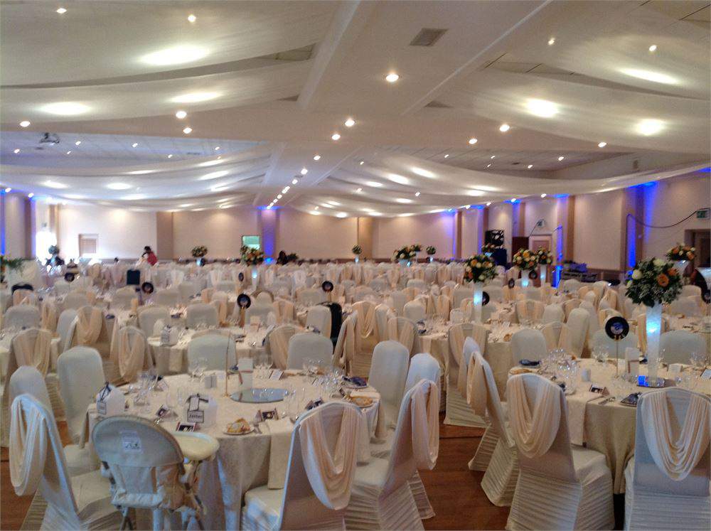 Elegant banquet hall at Oakley House, perfect for weddings and corporate events.