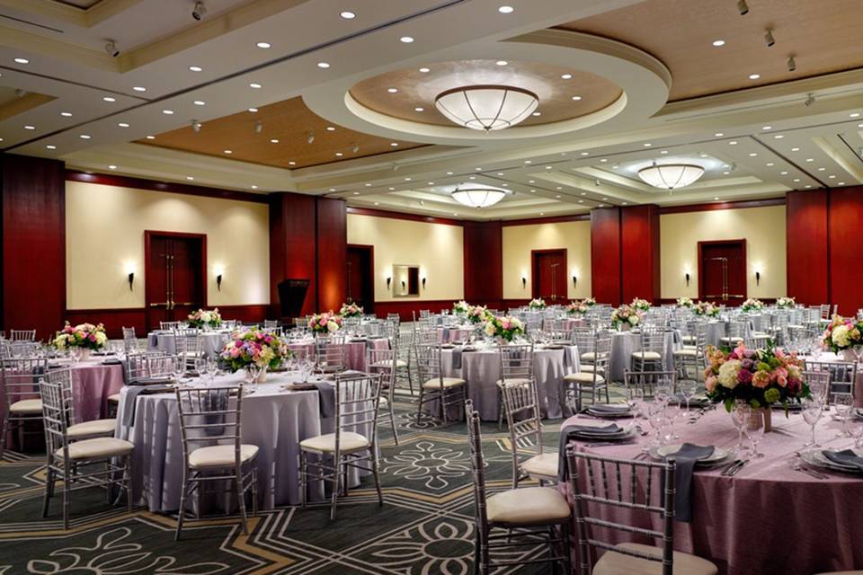 Post Oak Grand Ballroom at Omni Houston Hotel, elegant banquet hall for weddings and events.