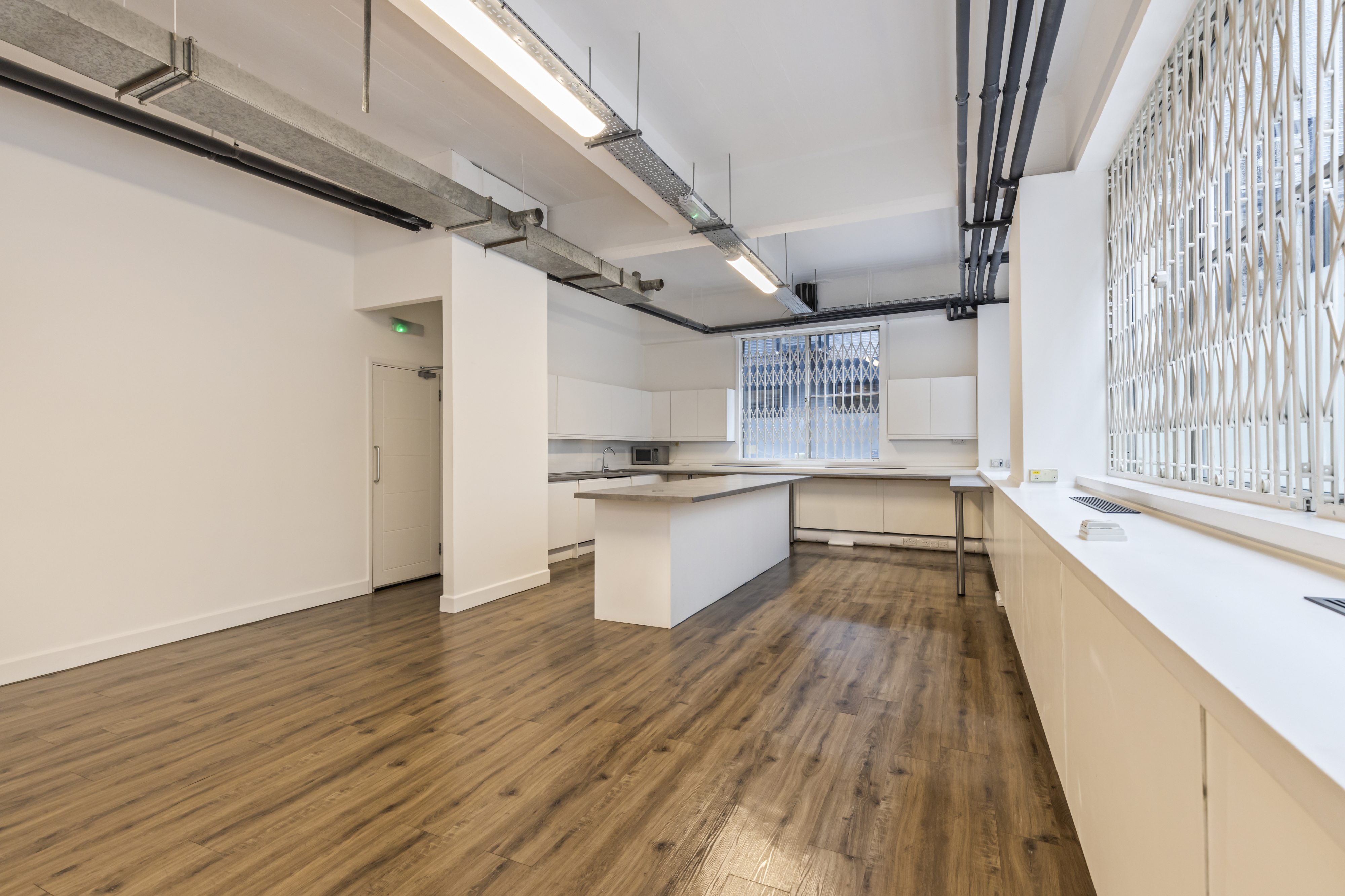 Spacious kitchen in Meeting Room 3, perfect for catering and events at Baltic St W.