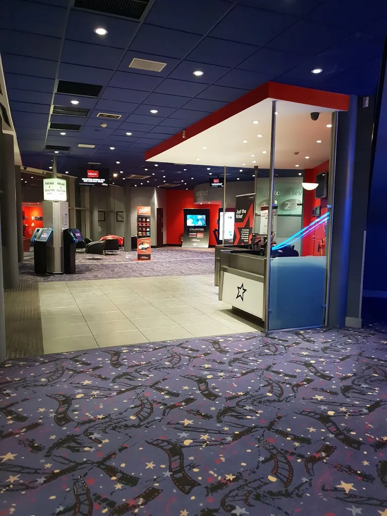 Modern Cineworld West India Quay event space with vibrant colors for conferences and exhibitions.