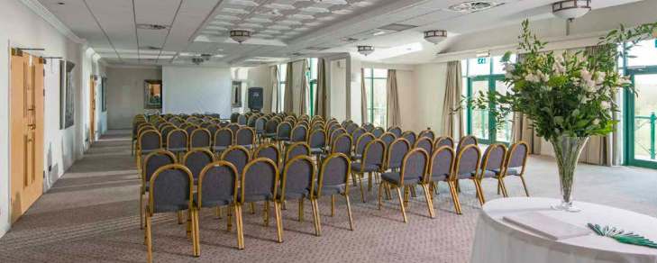 Morgannwg Suite at Vale Hotel: bright meeting space for conferences and presentations.