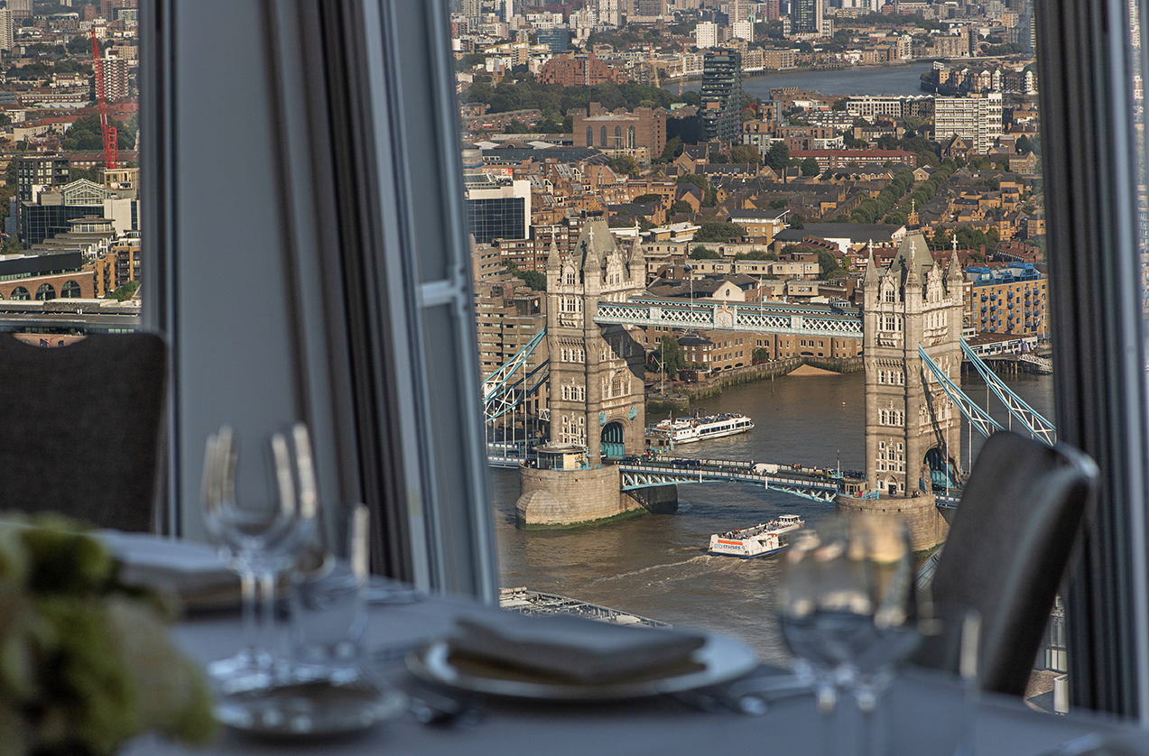 Event space at Shangri-La The Shard with Tower Bridge view for corporate gatherings.