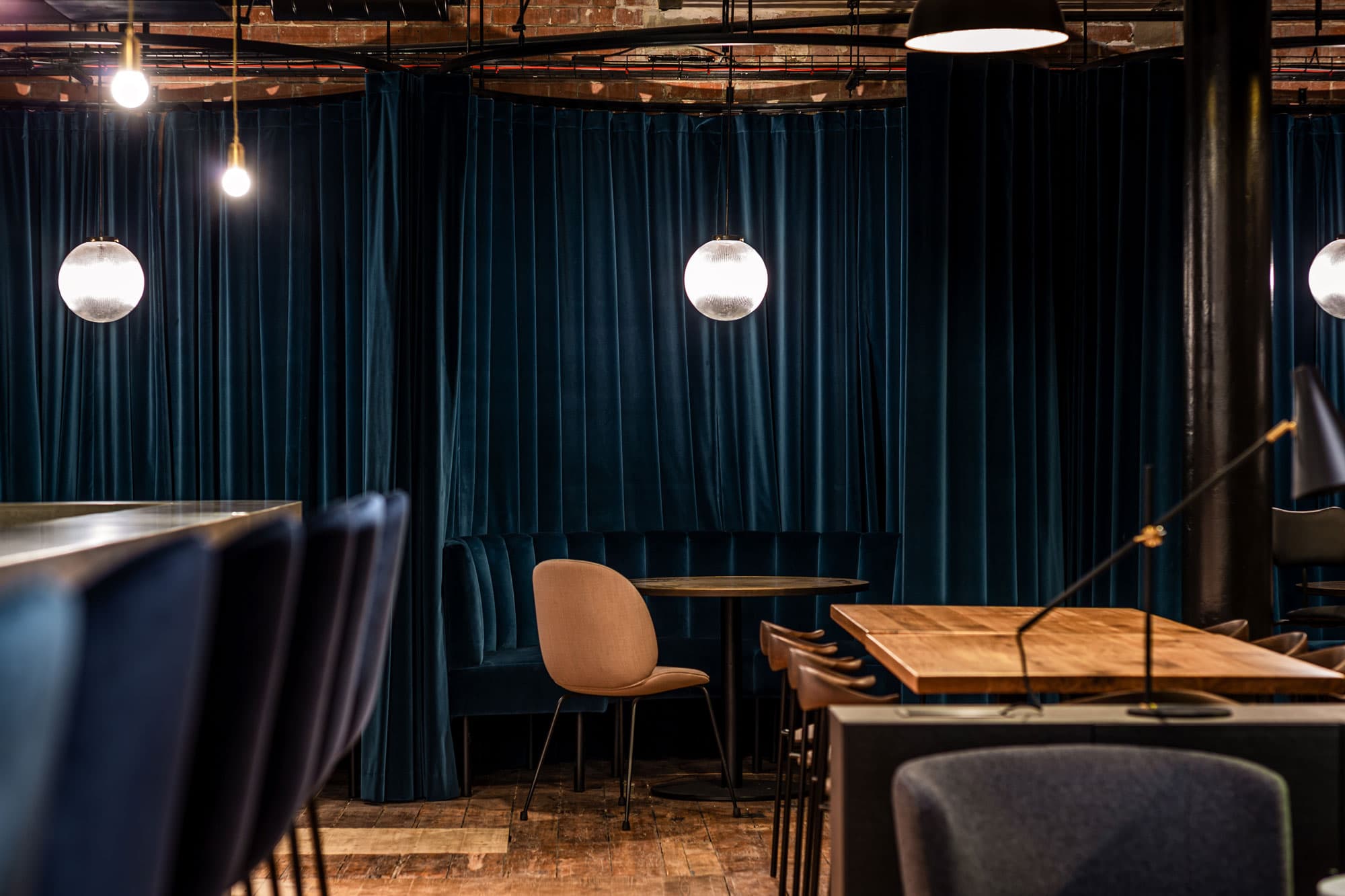 VIP networking at The Ministry Lounge featuring luxurious velvet decor for private meetings.