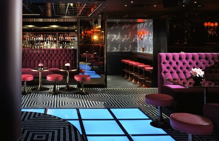 Boutique Stanley’s Chelsea nightclub with illuminated dance floor for VIP parties and events.