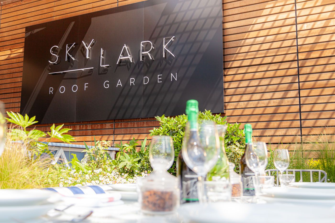 Skylark Roof Garden in HUCKSTER London, elegant venue for upscale events and gatherings.