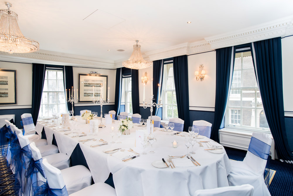Elegant Queen Suite banquet table at The Chesterfield Mayfair for corporate events.