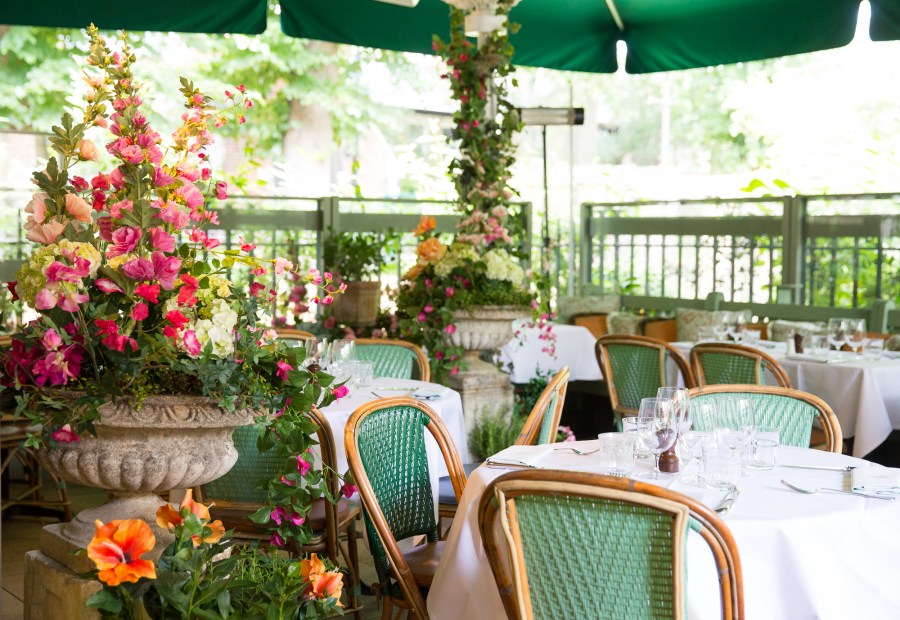 Elegant outdoor dining at Garden Terrace, The Ivy In The Park, perfect for upscale events.