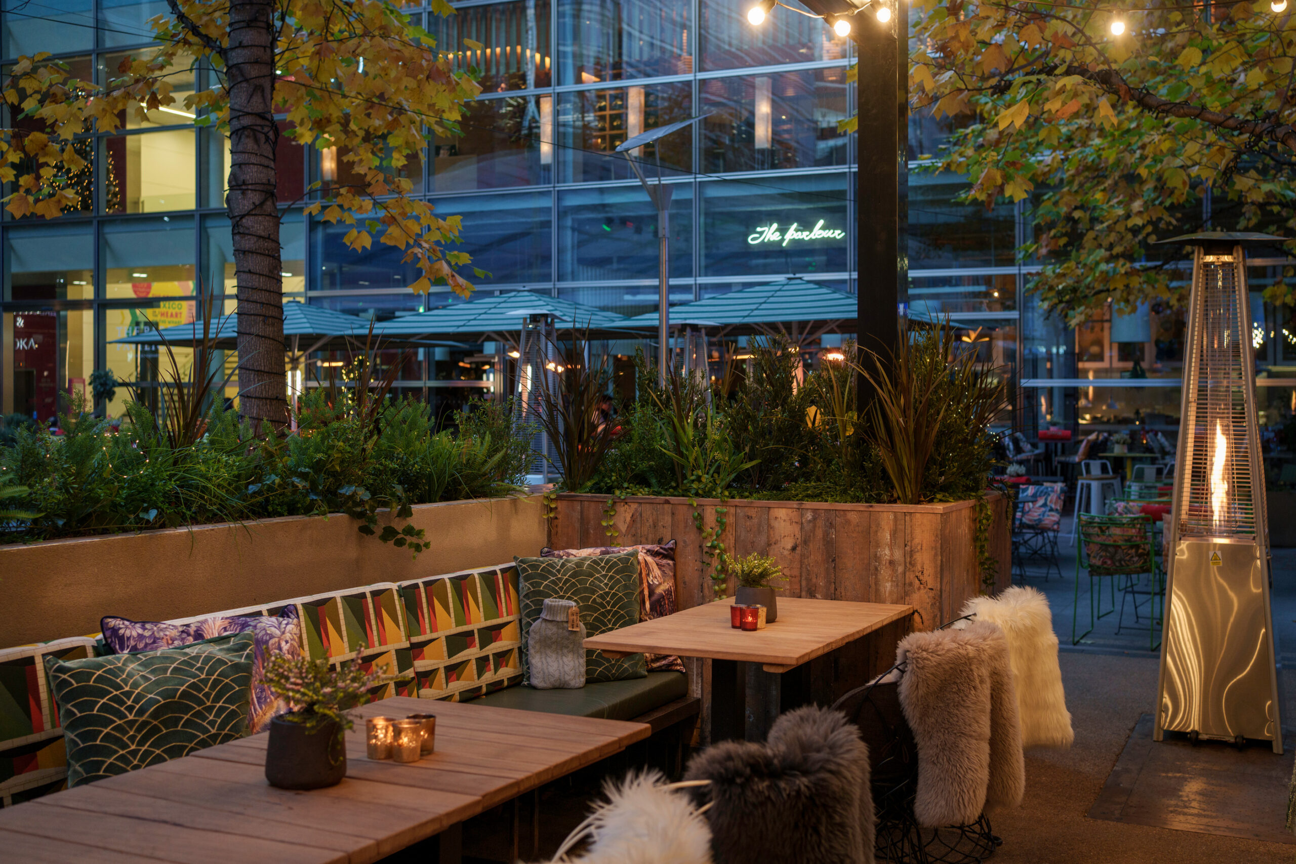 Secret-Garden Inspired Lounge with cozy seating for casual meetings and social events.