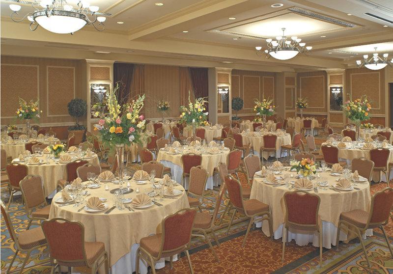 Elegant ballroom at DoubleTree Austin, set for weddings and corporate events.