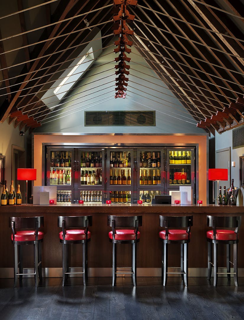 Penthouse Champagne Bar at Beaufort House, ideal for networking and cocktail receptions.