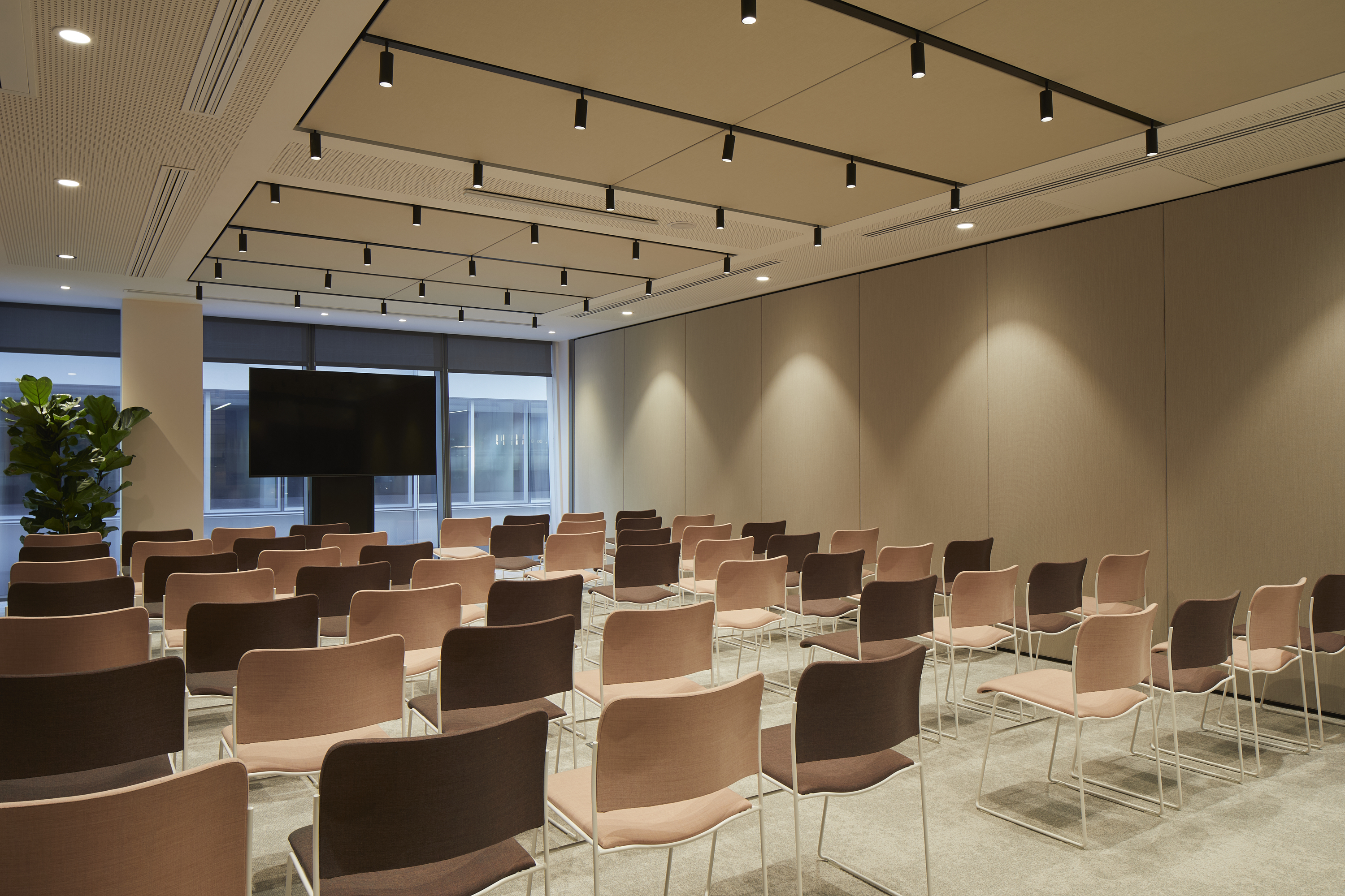 Modern meeting space at MYO St Pauls with sleek chairs, ideal for workshops and corporate events.