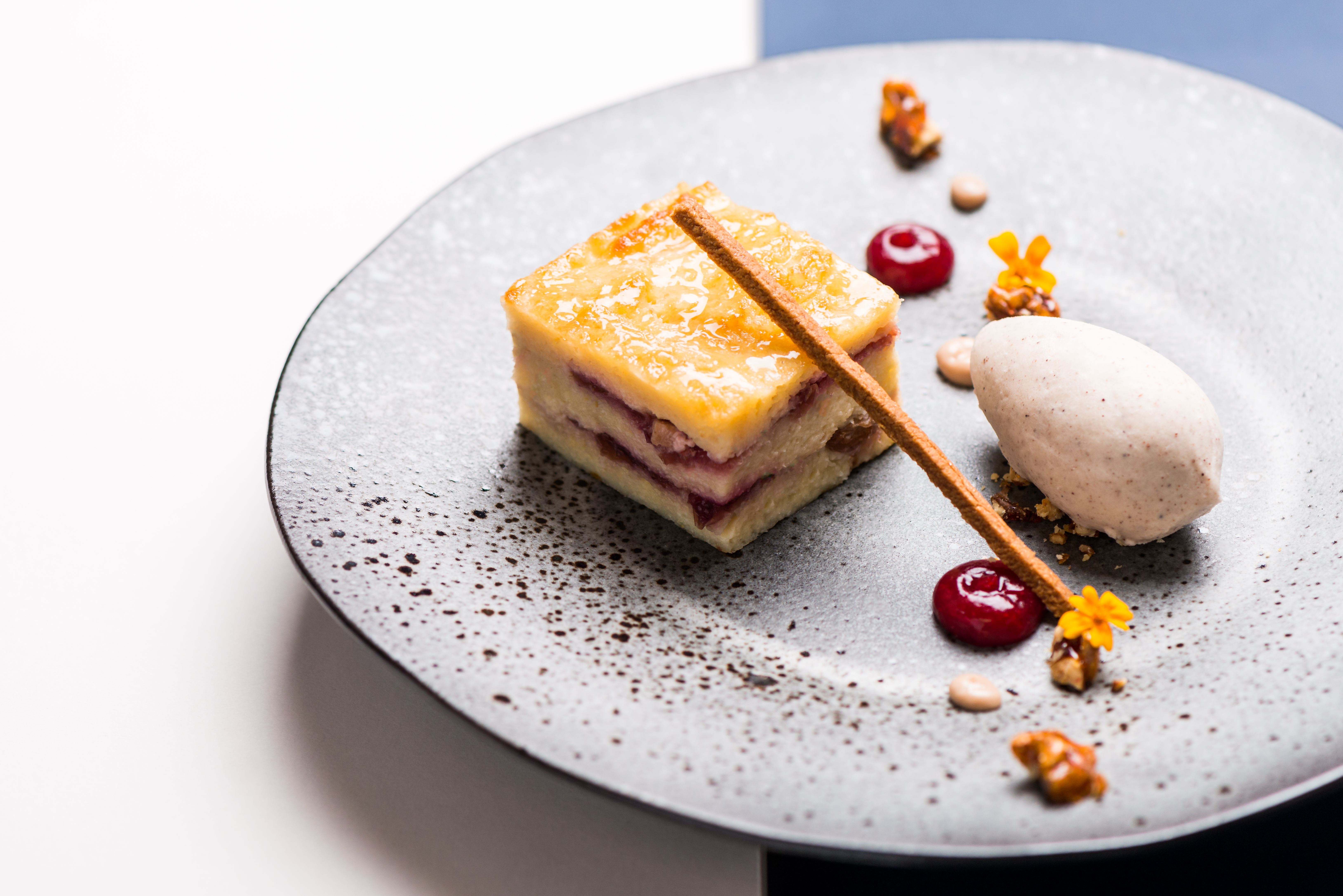 Elegant London Museum dessert display. Event catering ideas.