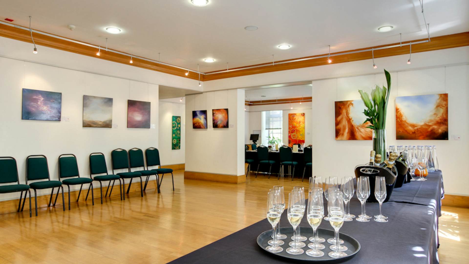 Classroom Hire in Knapp Gallery, modern event space for networking and receptions.