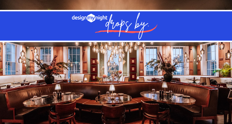 Stylish restaurant setting with plush seating for upscale events and meetings.