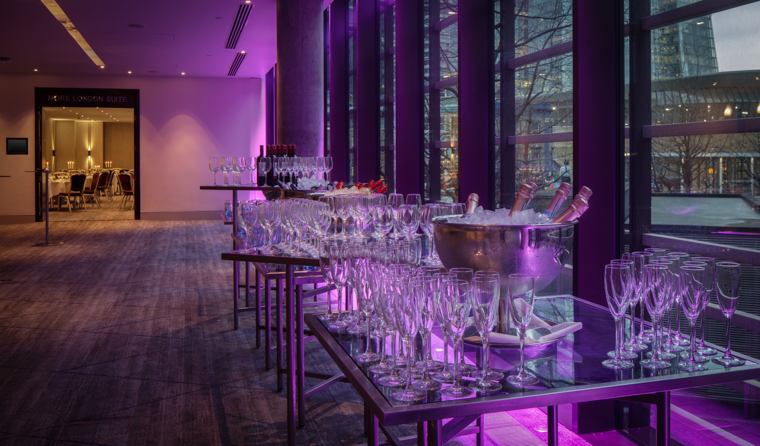 Elegant Tower Foyer at Hilton London, perfect for networking events and celebrations.