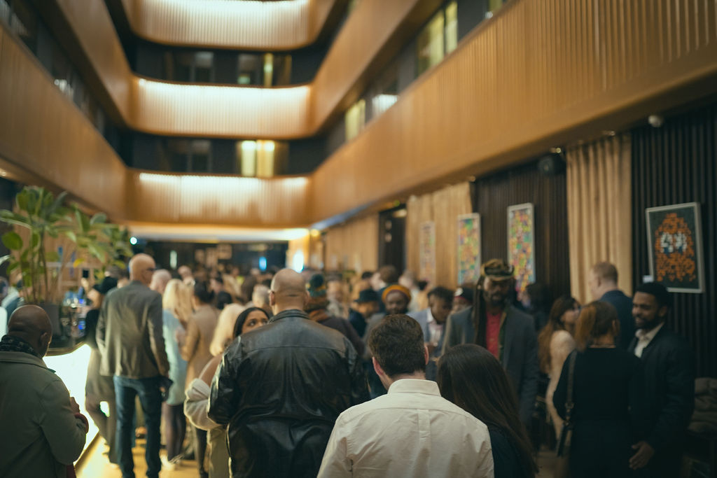 Vibrant networking event at Jin Bar, Dorsett Shepherds Bush with modern decor.