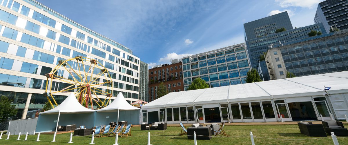 Funfair at City Central with Ferris wheel, perfect for corporate and community events.