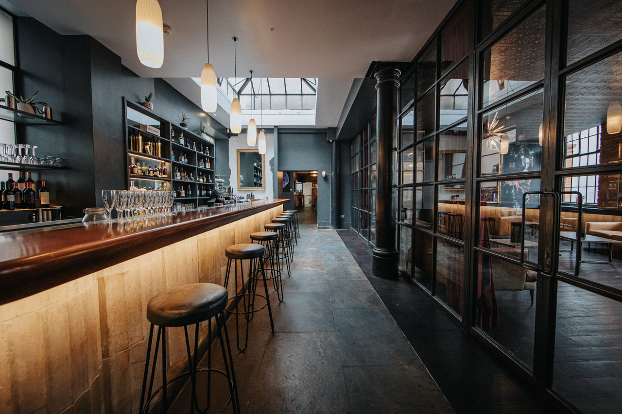 Stylish Lounge Bar in Brix Ldn, ideal for cocktail receptions and networking events.