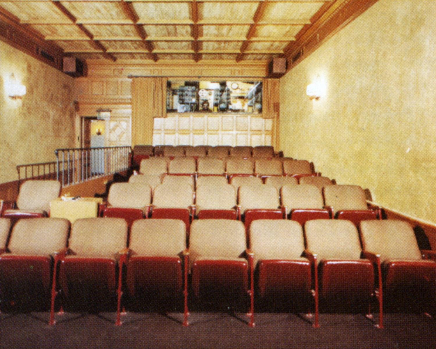 Theatre seating in Greystone Mansion, perfect for presentations and lectures.