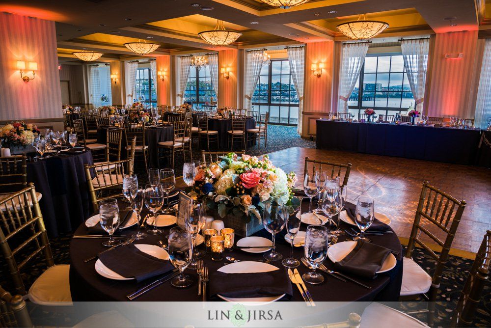 Elegant banquet room at Waterfront Ballrooms, perfect for weddings and corporate events.
