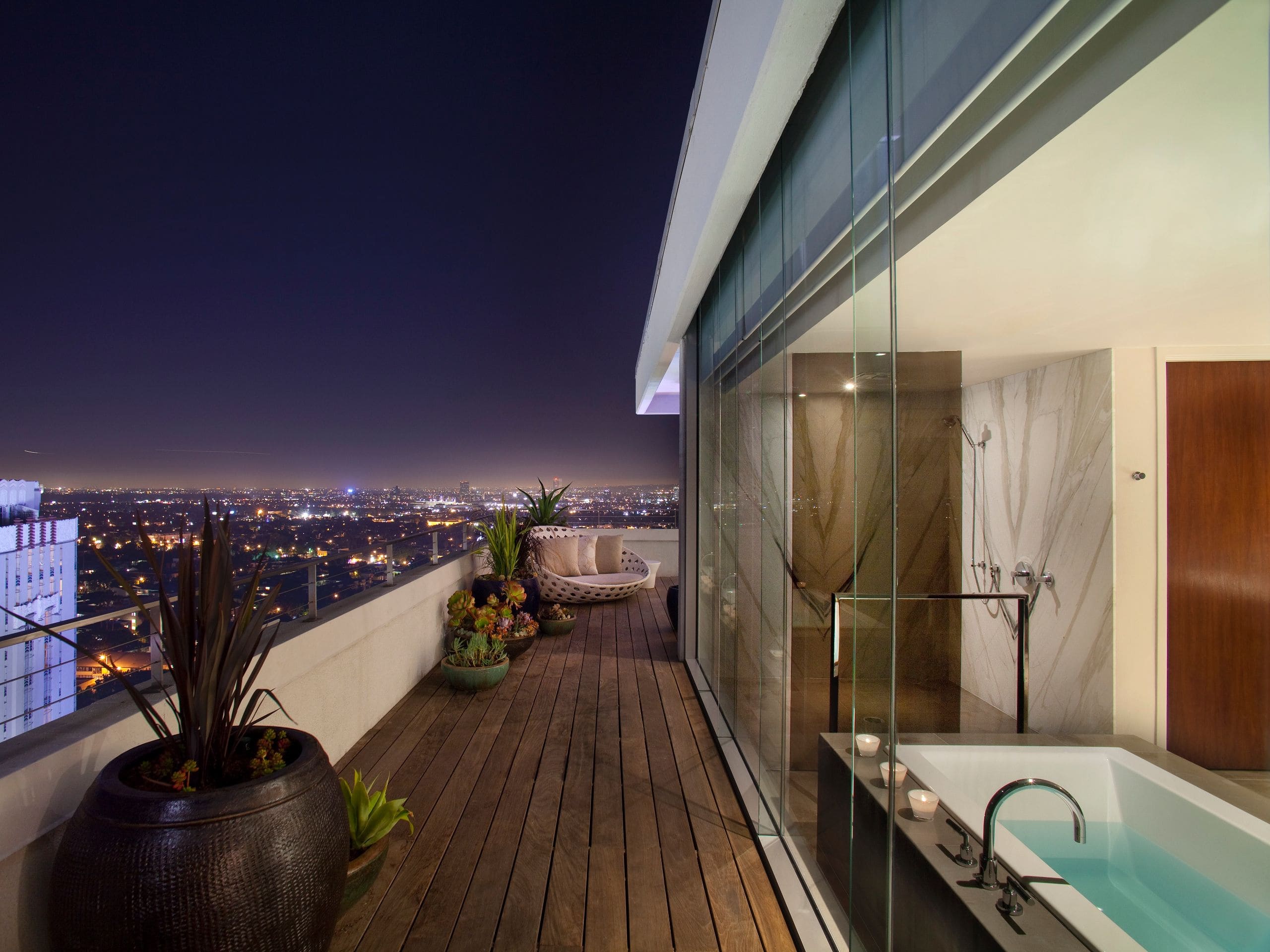 Rooftop venue in Hills Penthouse, West Hollywood, ideal for upscale events and celebrations.