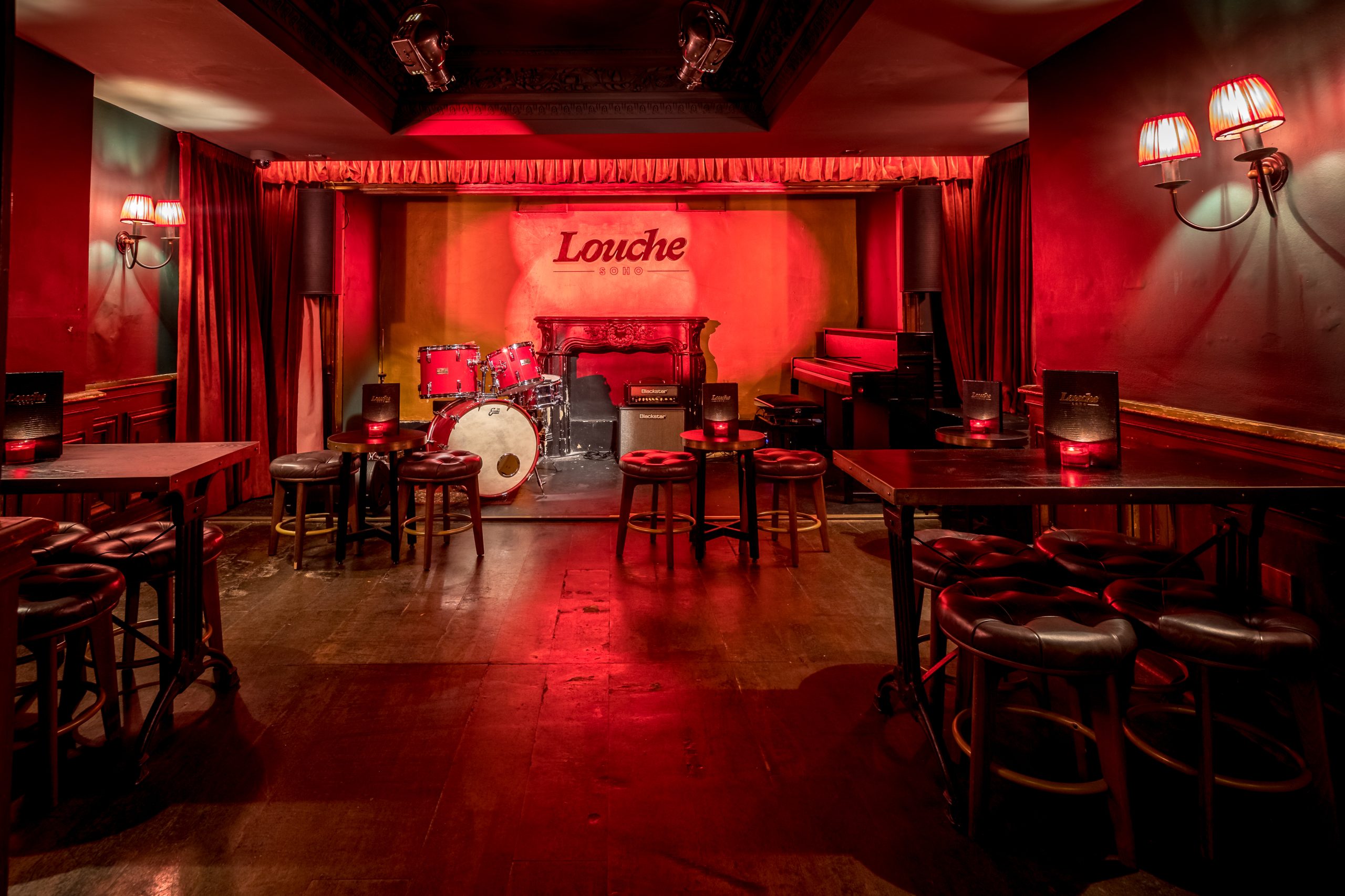 Cozy Church Room in Louche Soho, perfect for live music and private events.