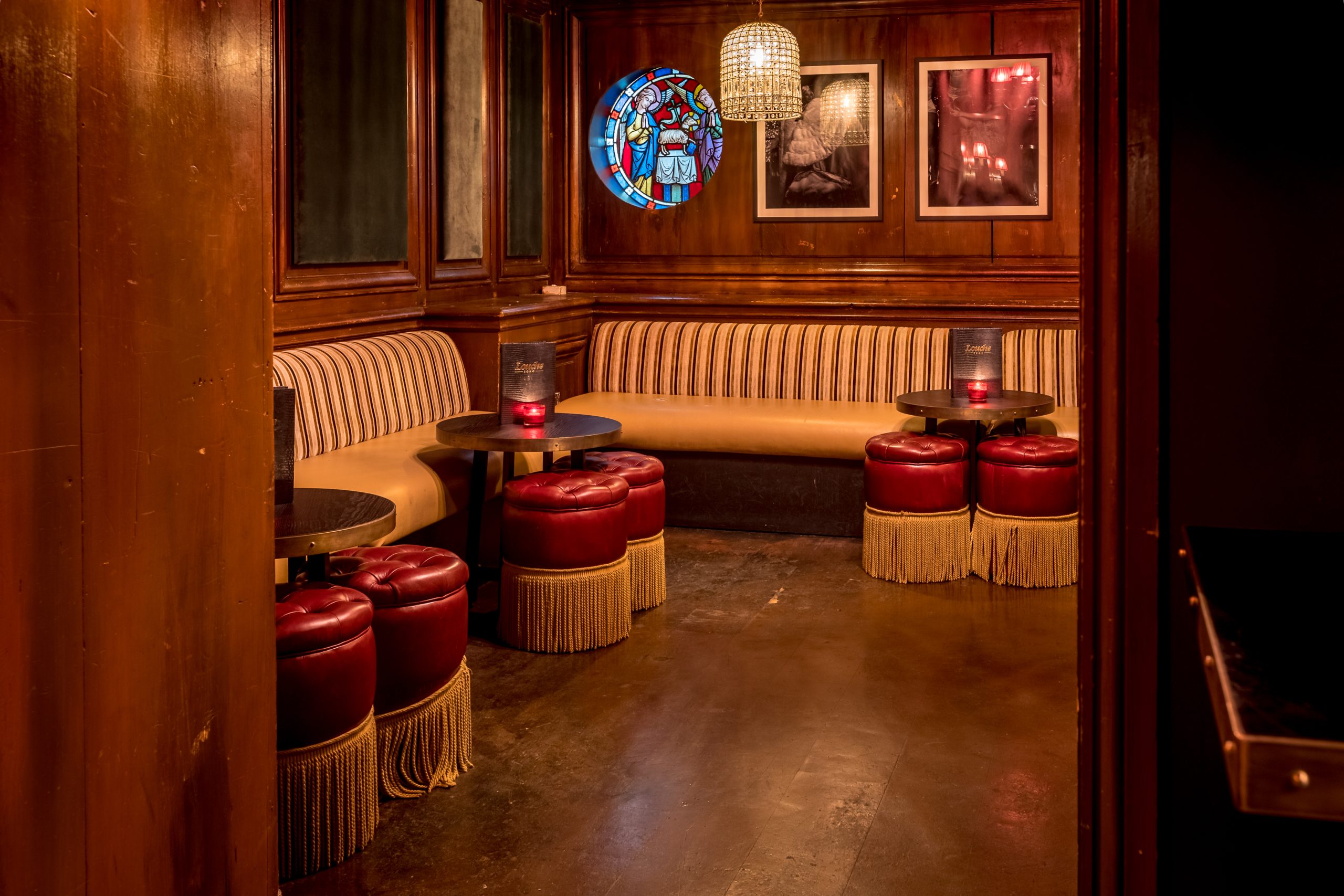 Cozy Church Room in Louche Soho, perfect for intimate gatherings and networking events.