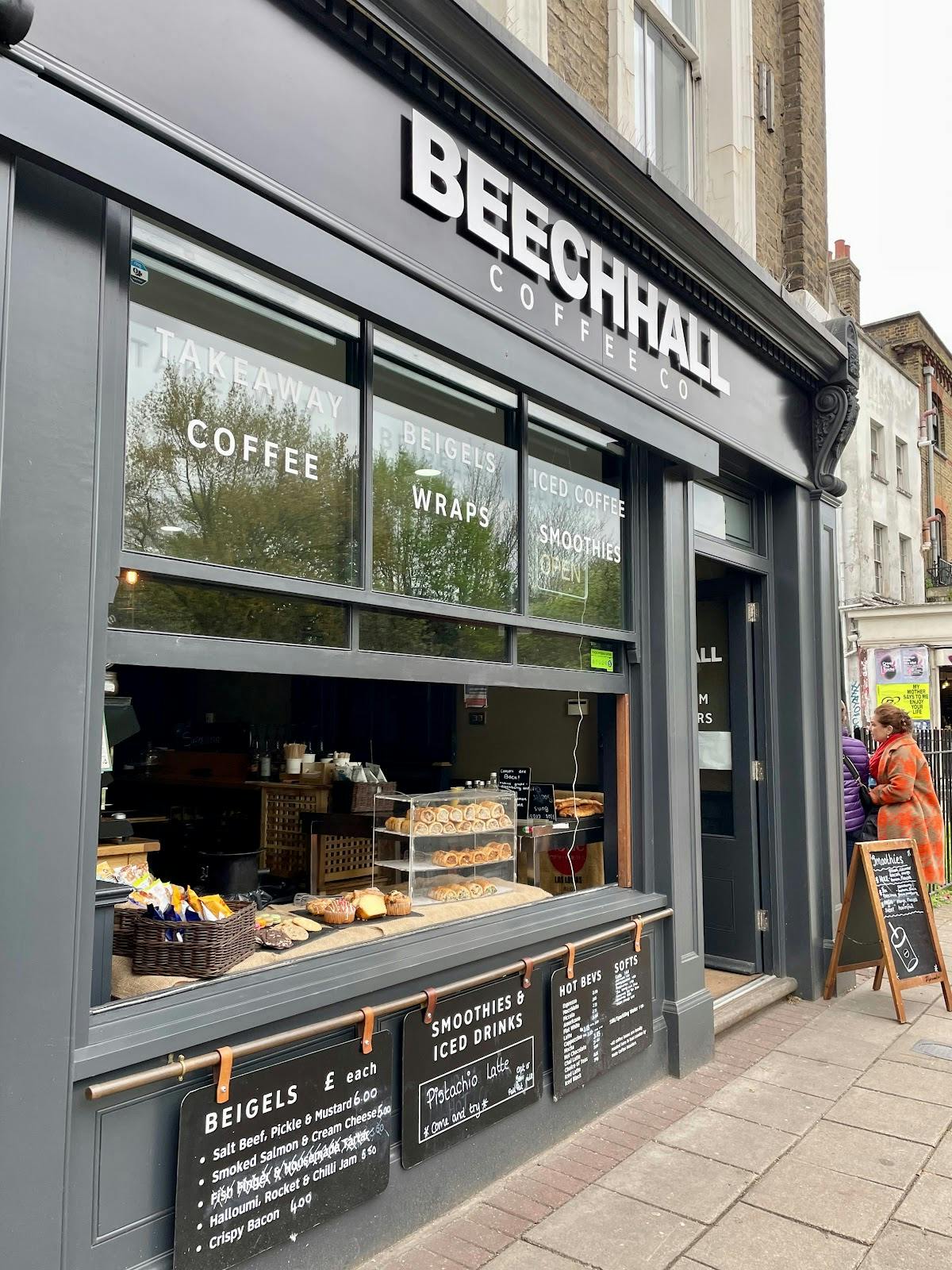 Cozy Beechhall Coffee Co. bar with coffee display, ideal for networking events.