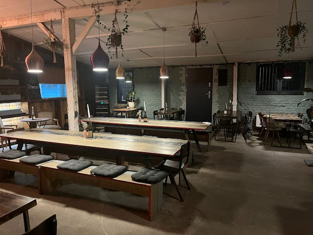 Versatile event space with rustic charm, ideal for gatherings and workshops.