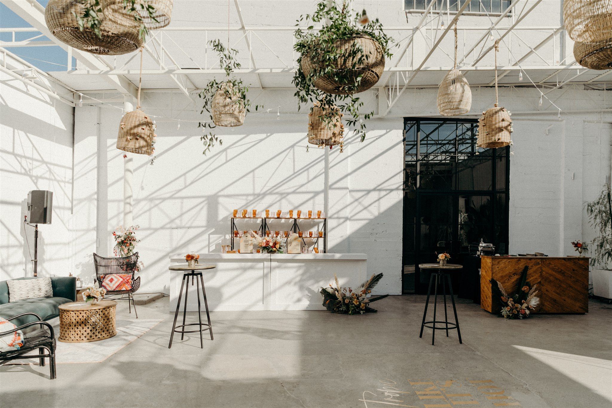 Stylish event venue in The Revery LA with natural light and modern decor for gatherings.