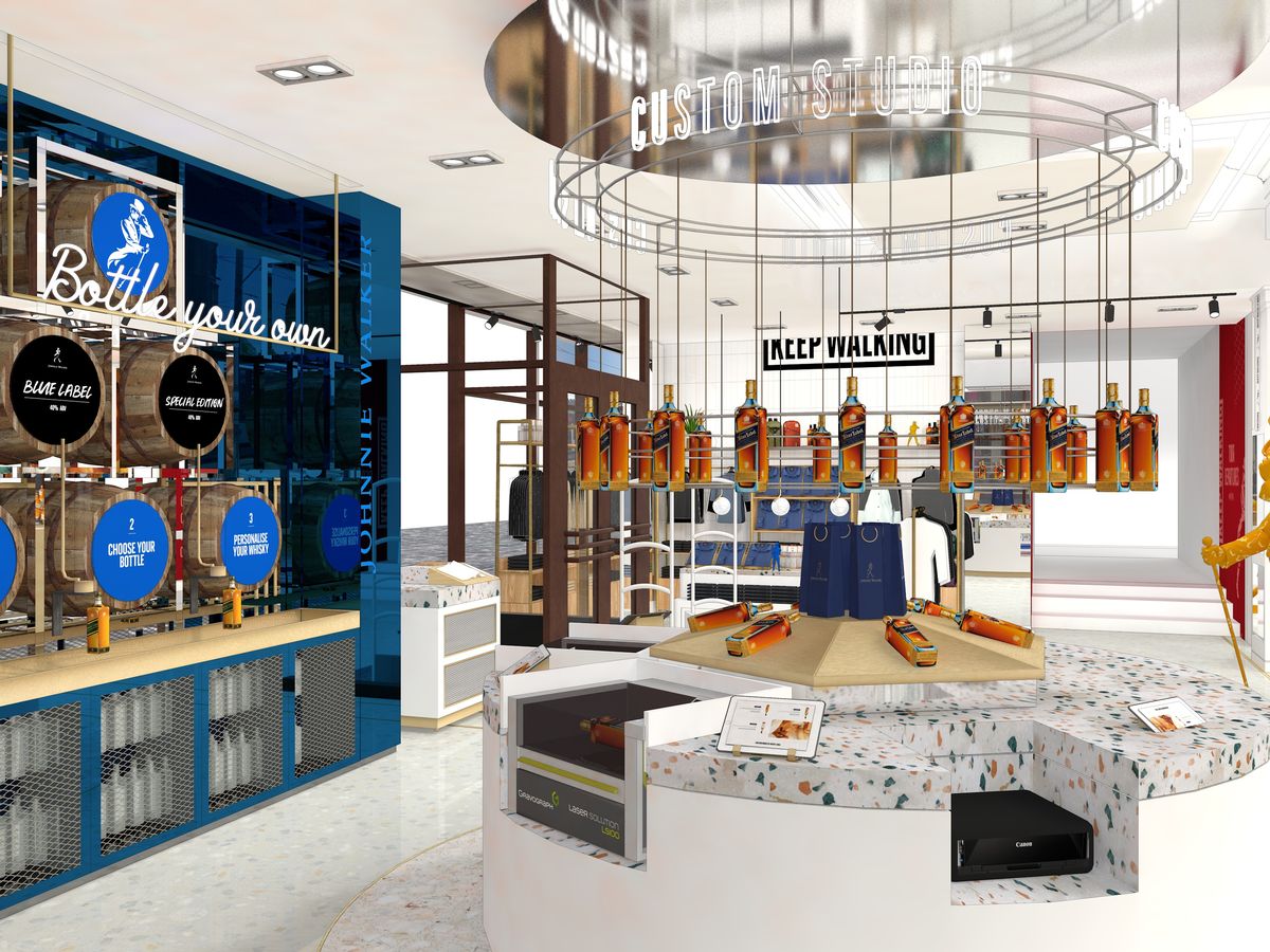 Modern interactive retail space at Label Studio, ideal for product launches and experiential events.