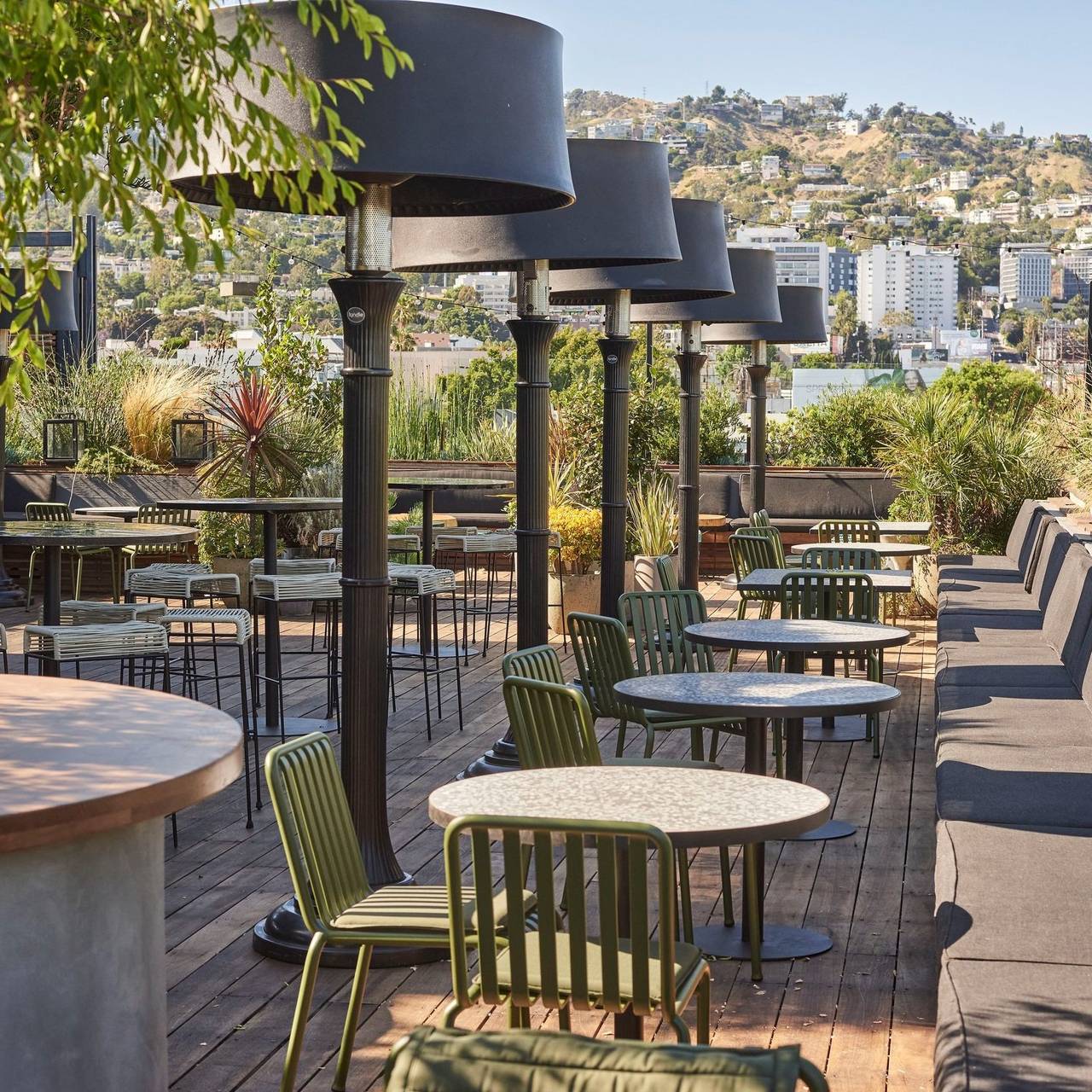 Stylish indoor dining room at E.P. & L.P. for casual gatherings and networking events.