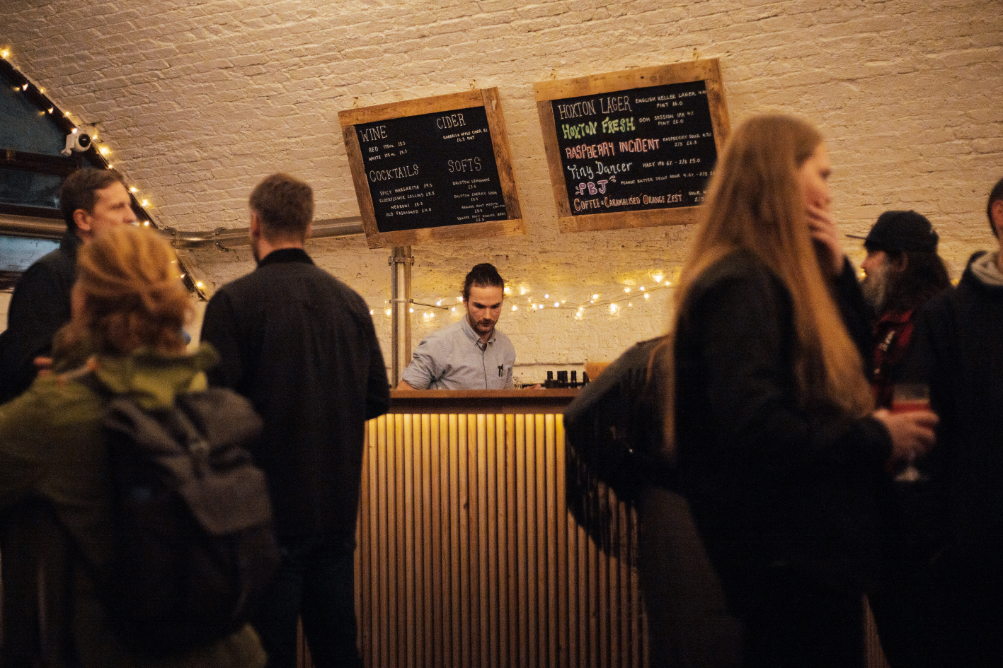 Beer Garden at Great Beyond Brewing: vibrant space for networking and social gatherings.