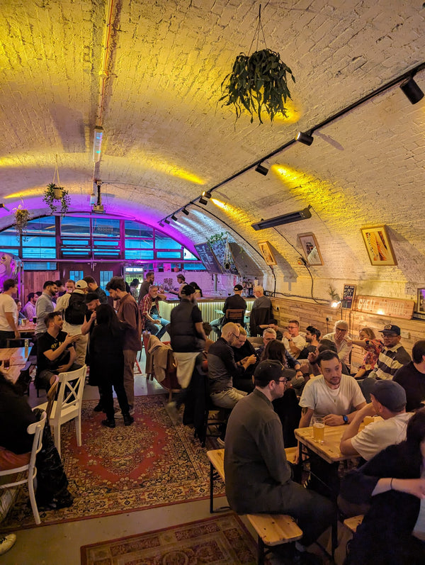 Vibrant Beer Garden at Great Beyond Brewing, perfect for networking events and gatherings.