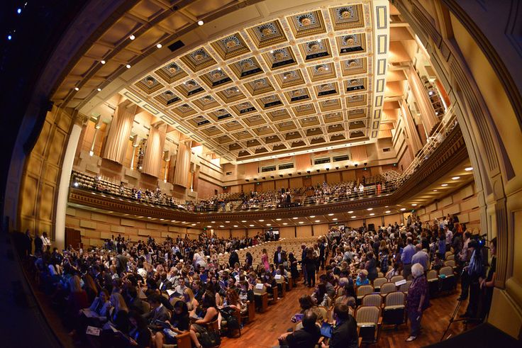 Grand auditorium in Royce Hall, ideal for conferences and large events.