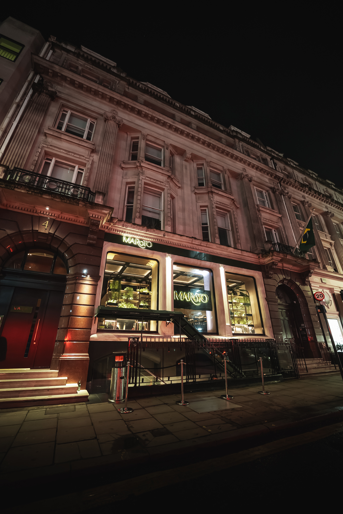 Maroto Restaurant in London, stylish venue for upscale events and gatherings.