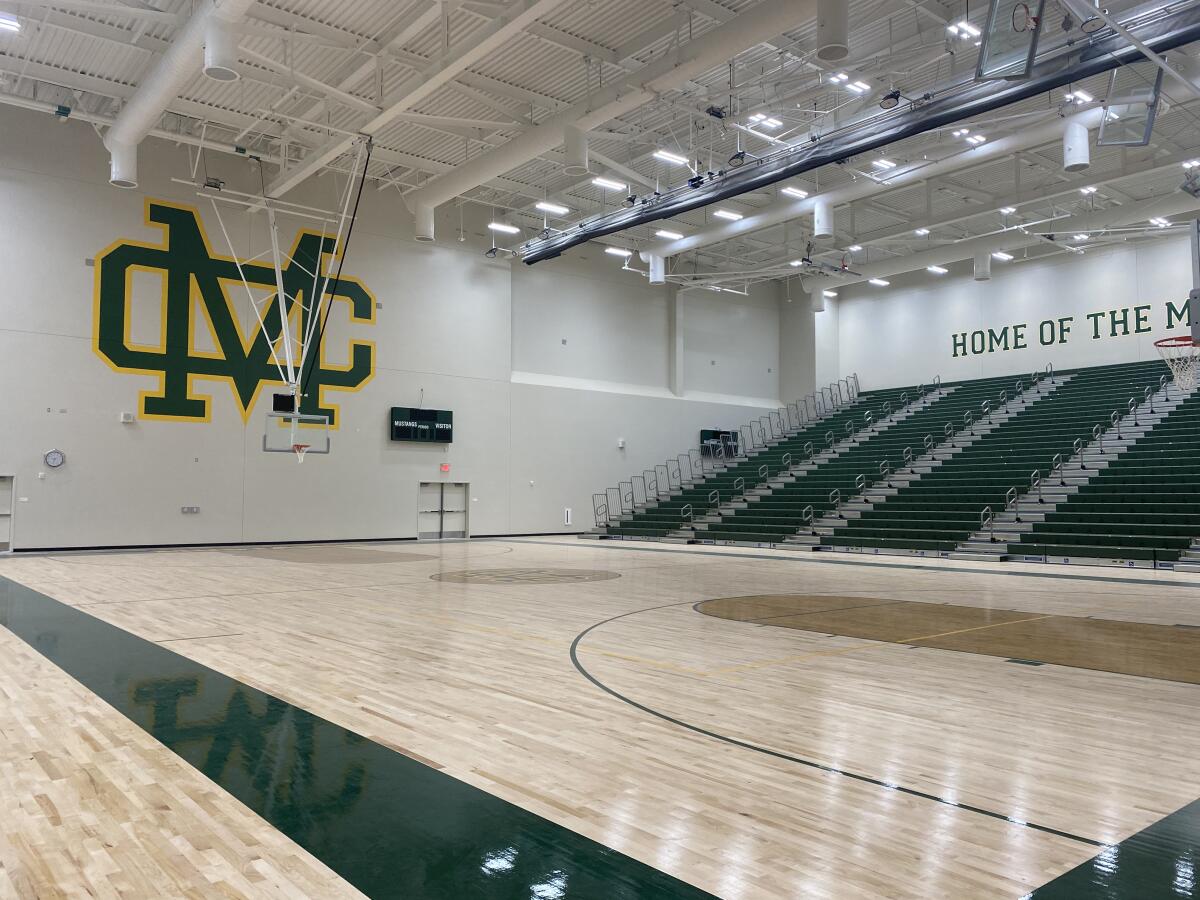 Mira Costa High School gym, modern design for sports and events.