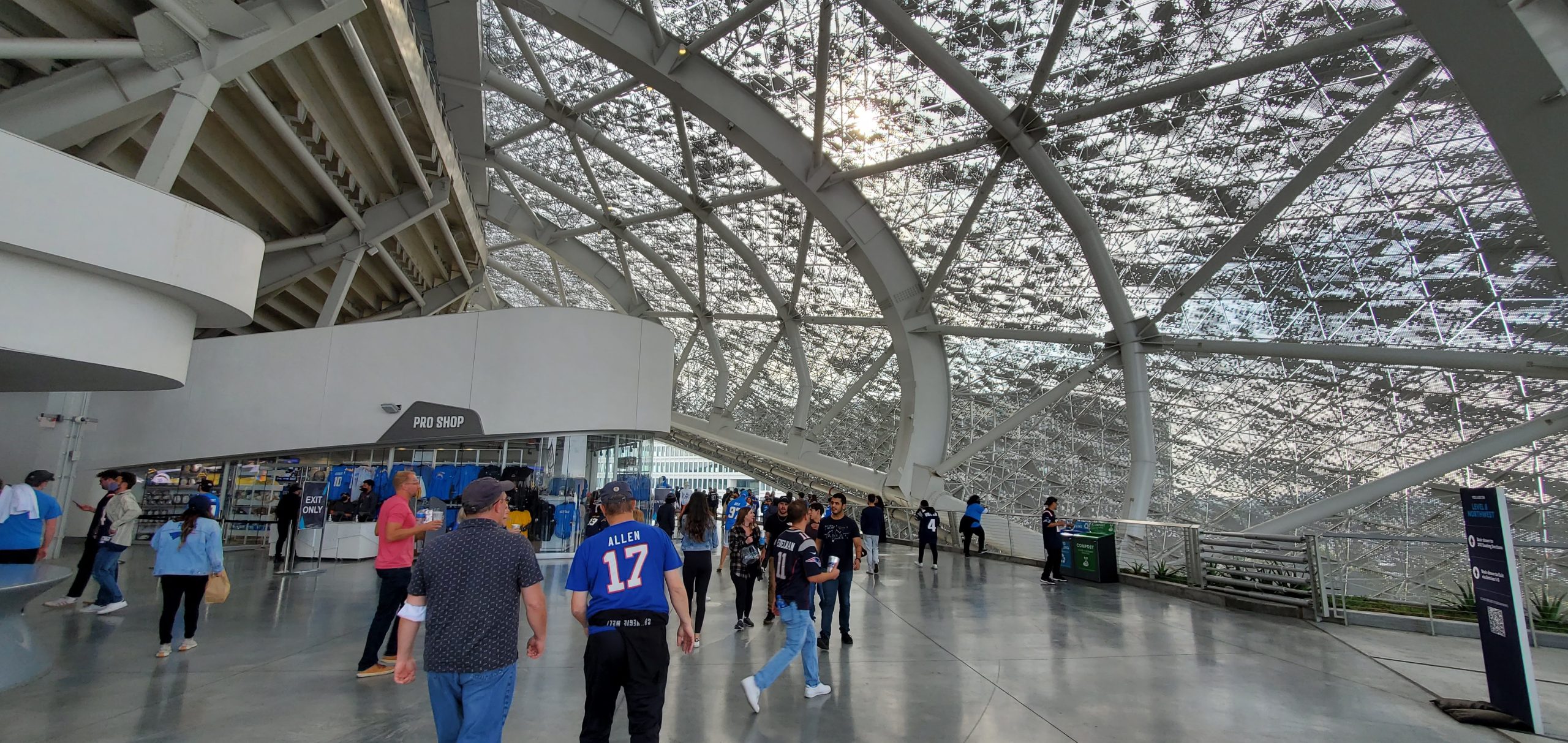 Spacious Concourse Space in SoFi Stadium, ideal for events and networking.