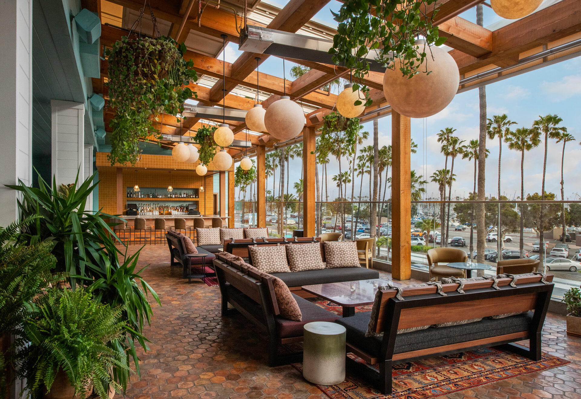 Game Room at The Bungalow Long Beach, modern decor, ideal for networking events.