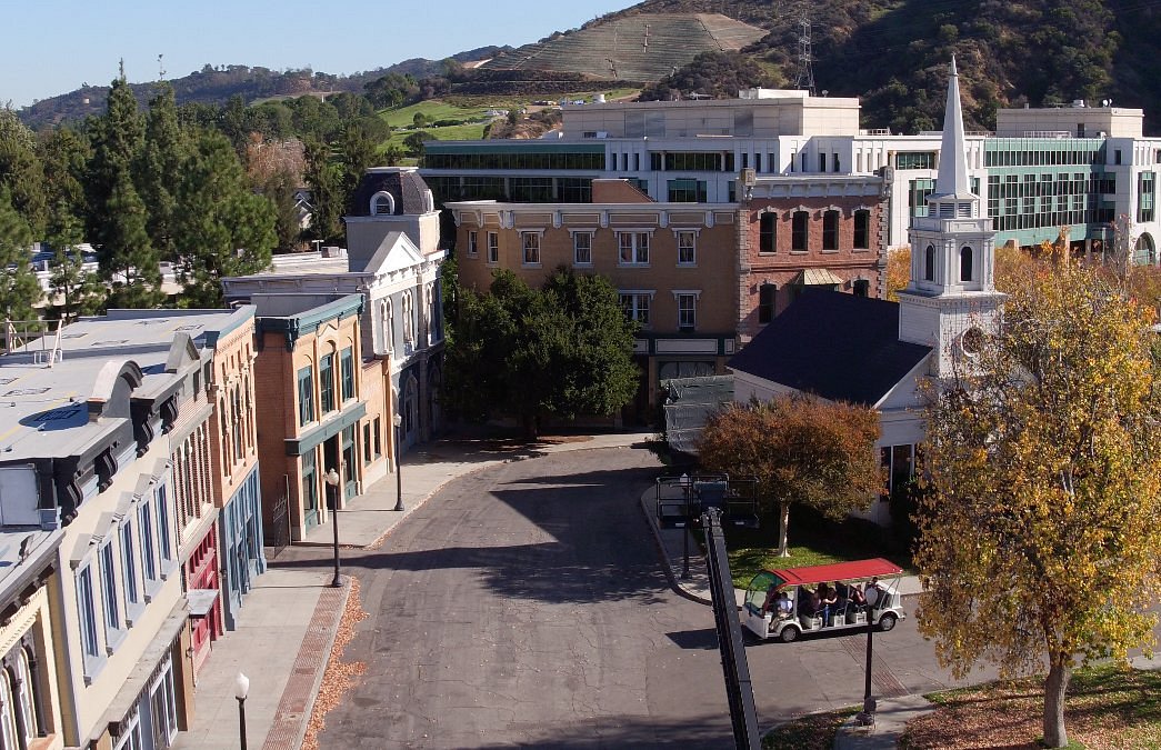 Backlot at Warner Bros. Studios, a charming venue for outdoor weddings and events.