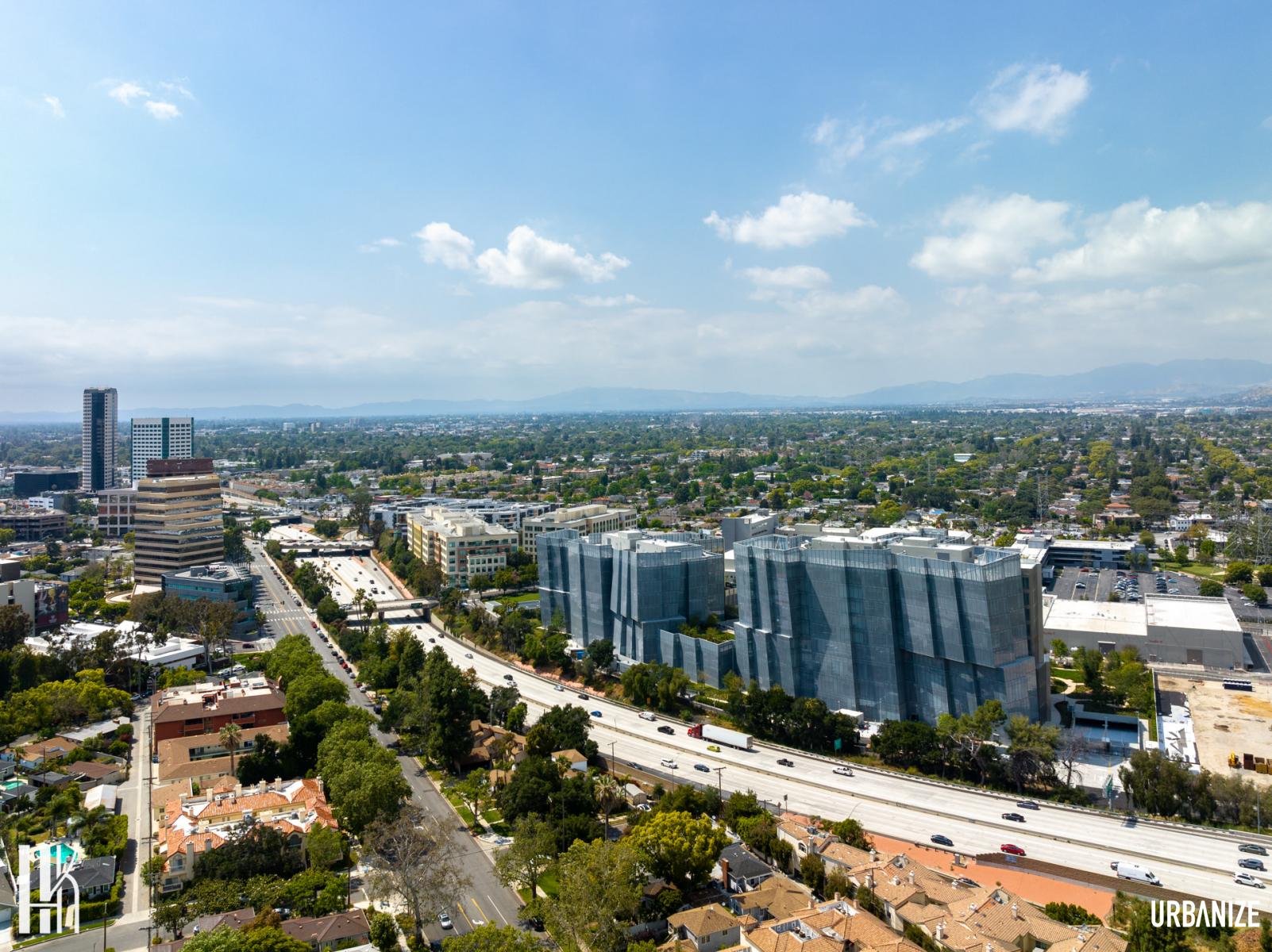 Terrace Room at Warner Bros. Studios: modern venue for events with urban views and greenery.