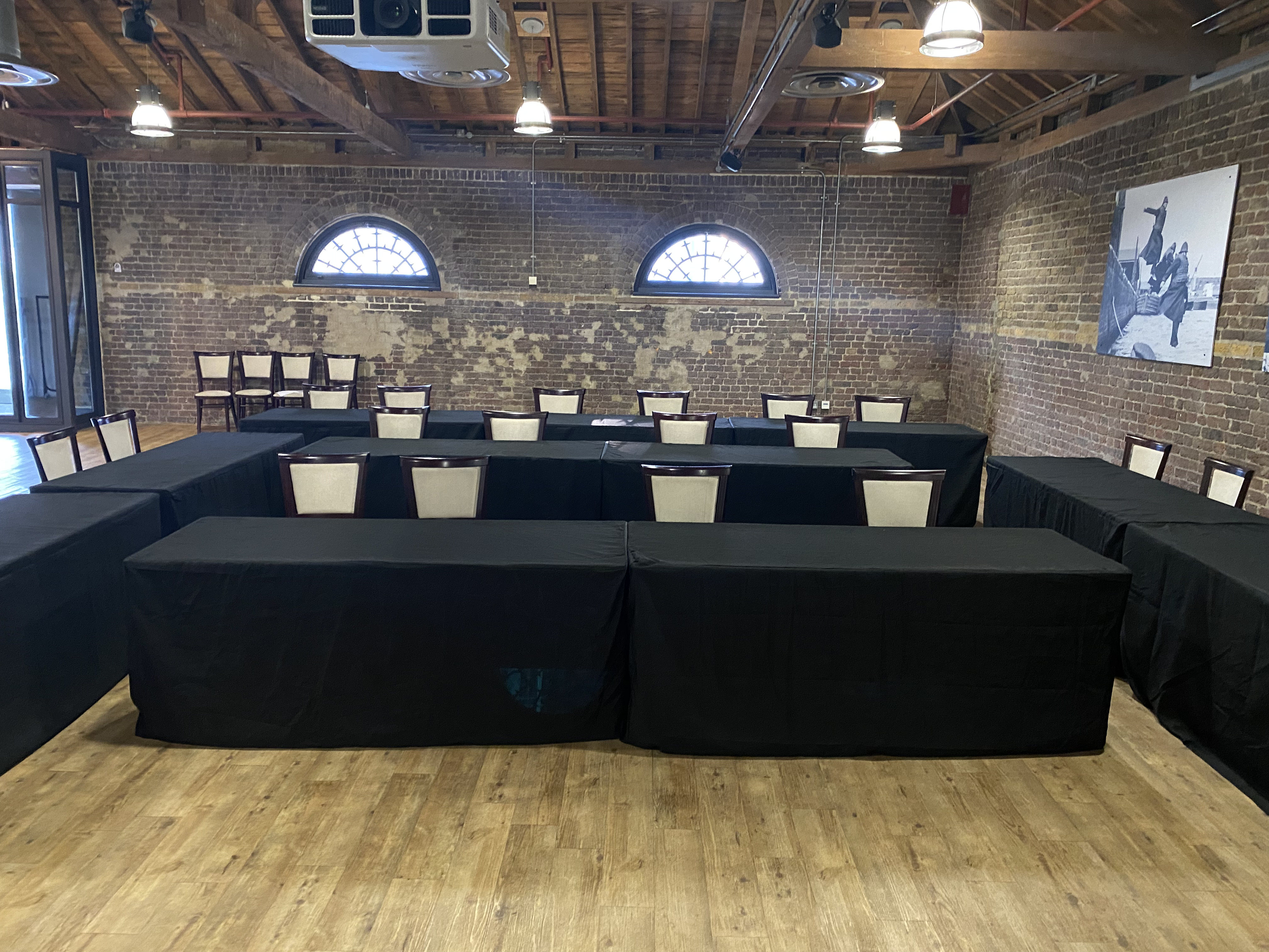 London Docklands event space, brick, workshop, meeting